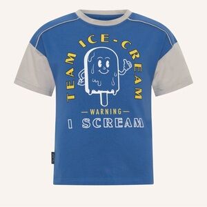 TINY TRIBE TEAM I SCREAM‎ ELECTRIC BLUE GRAPHIC TEE SHIRT SIZE 5